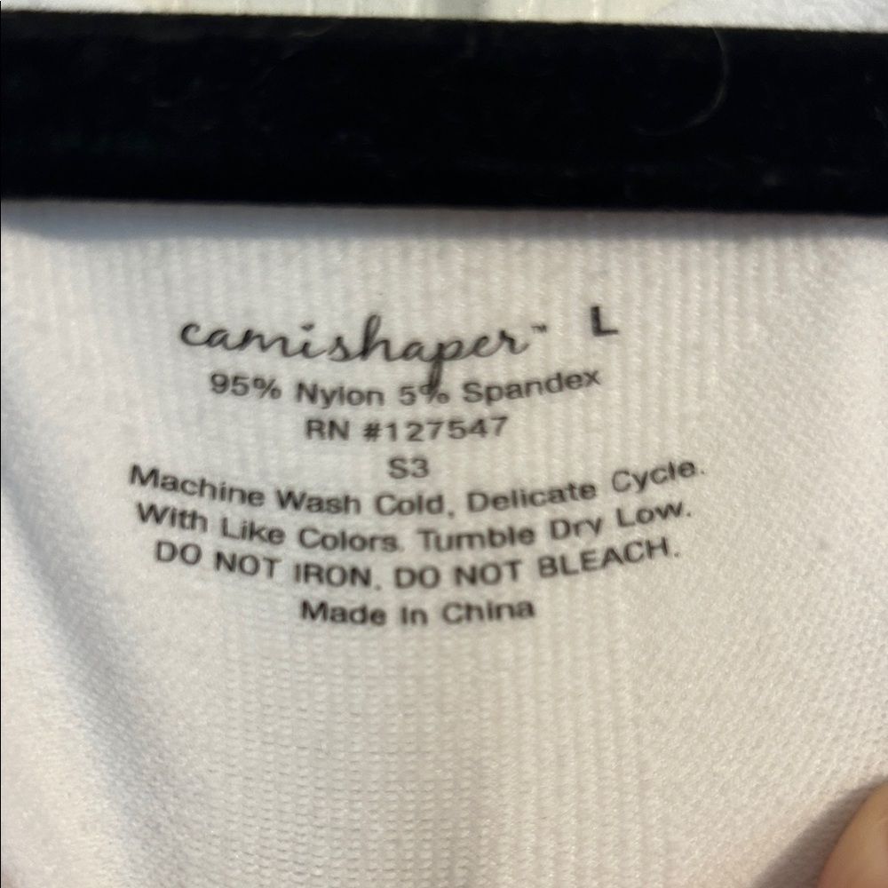 CAMISHAPER Size Large White Peplum Hem Shapewear Smoothing Tank Slimming - Picture 2 of 5